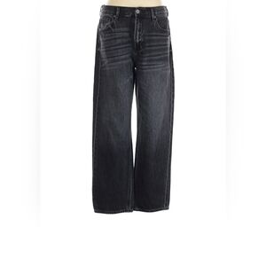 Elegant Black Wide-Leg Jeans for Women.
